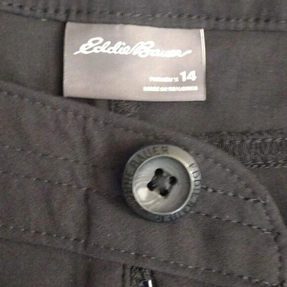 Eddie Bauer Black Rainier Nylon Stretch Capri Pants Plussize 14 - Picture 10 of 12